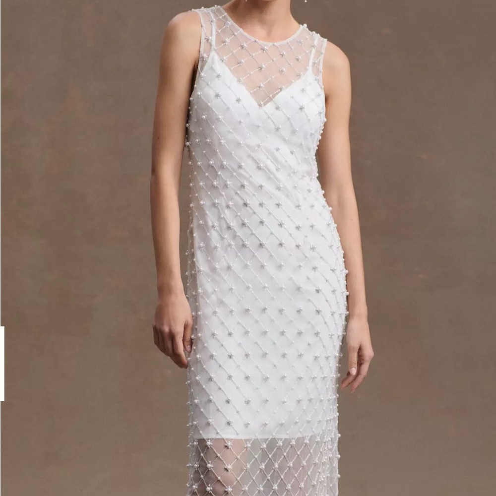 BHLDN - Audrey Adele Pearl Midi Dress size 6